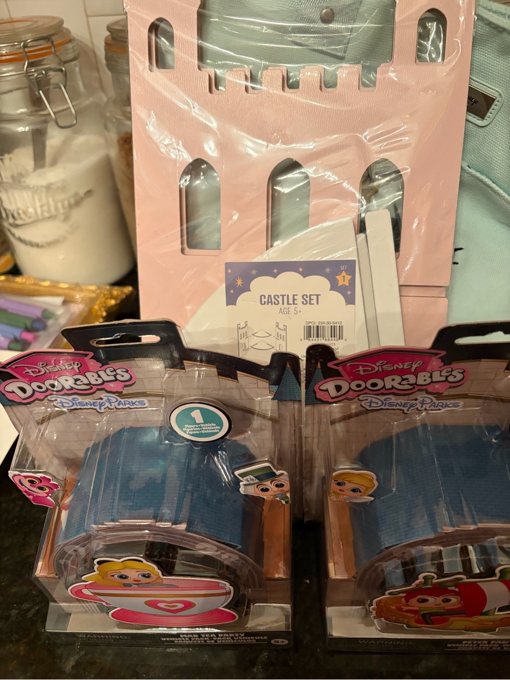 Disney parks rides Doorables and castle display shelf